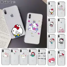 MaiYaCa милый Hello kitty на заказ fundas чехол для телефона с фото для Apple iphone 11 pro 8 7 66S Plus X XS MAX 5S SE XR Чехол для мобильного телефона