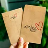 50 Uds bolsa de papel de regalo con amor 