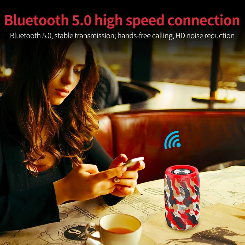 Мини Bluetooth динамик портативный беспроводной динамик Boombox Hifi звуковая система 3D стерео музыка объемная Поддержка Bluetooth, TF AUX USB