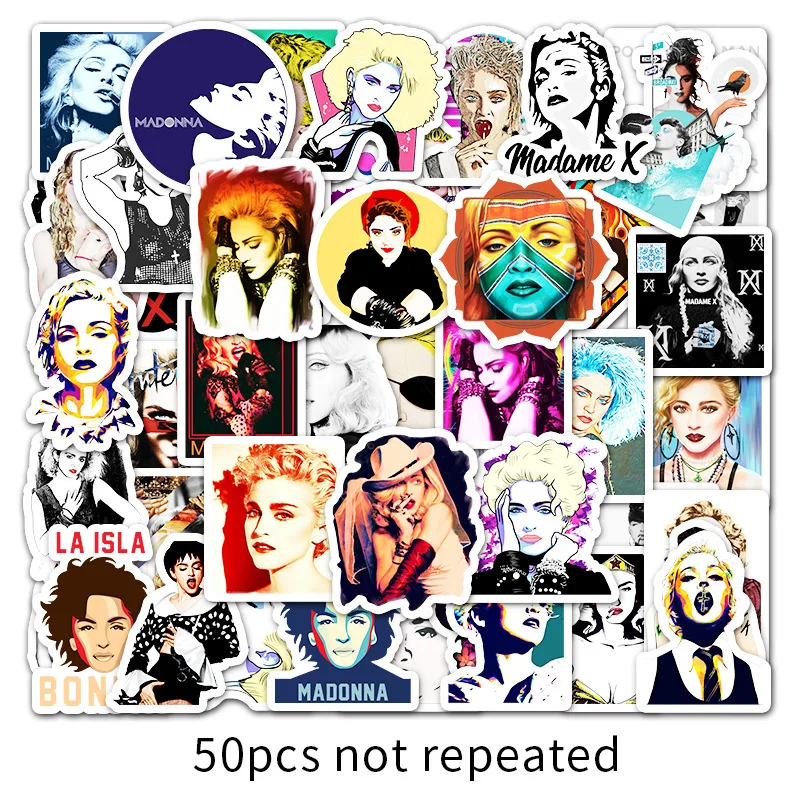 

10/50pcs/pack Madonna Graffiti Stickers For Skateboard Box Computer Notebook Car Children's Toys