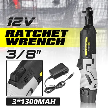 

32Nm 3/8'' Lithium-Ion Battery Electric Ratchet Wrench Rechargeable Electric Cordless Wrench Kit Power Tools Car Repair Tool