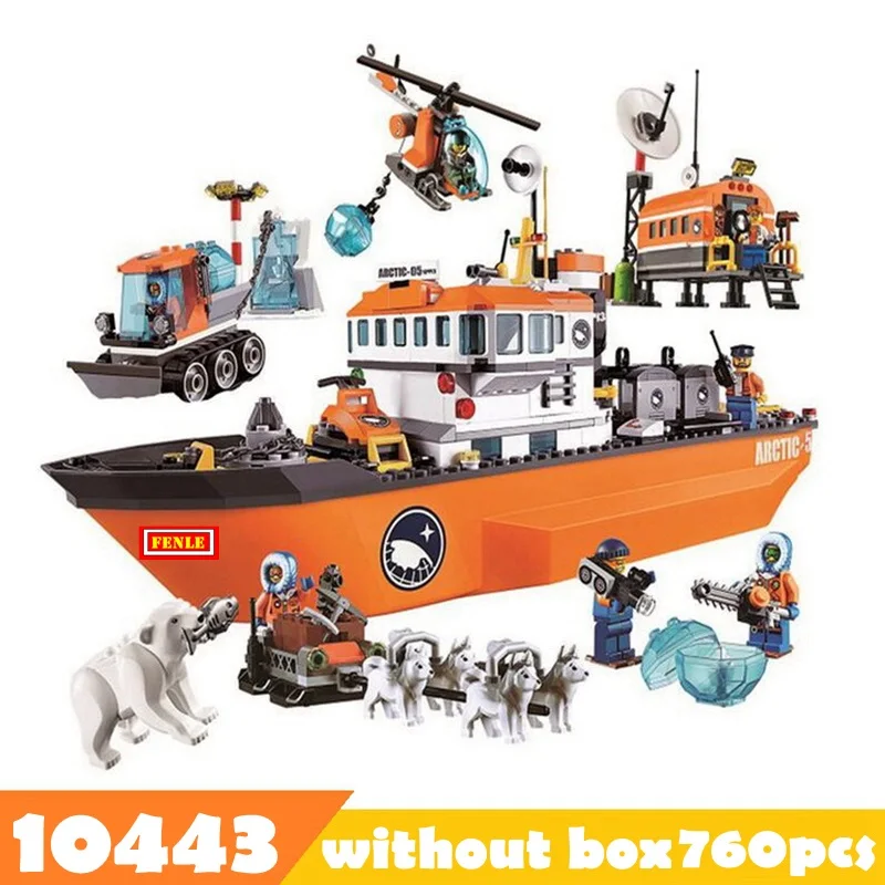 

10865 New 705pcs City series Mountain Police Headquarters Building Block Educational DIY Toy For Children Gift toys for boy