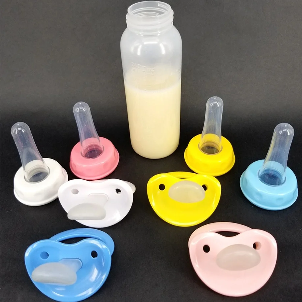 abdl simple solid color adult bottle with Pacifier ddlg Nipple holder Bottle role playing