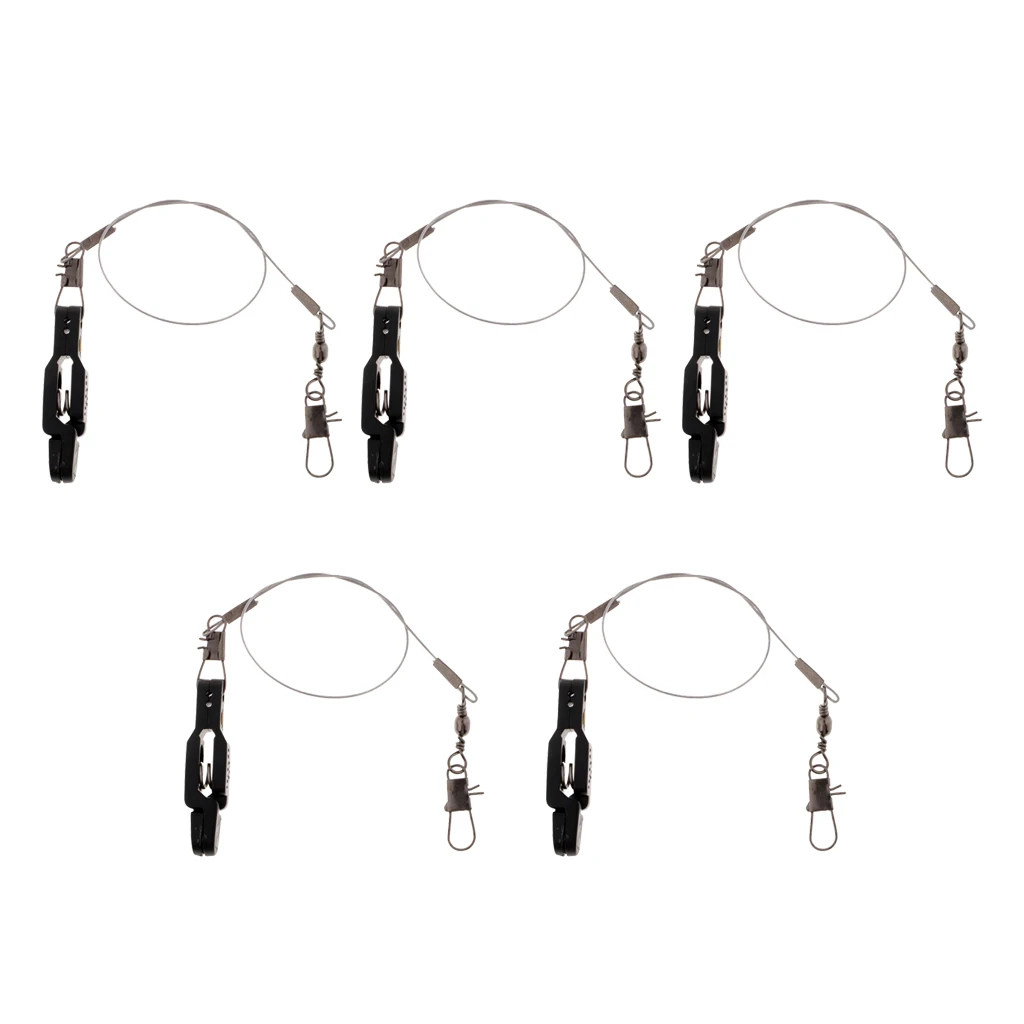 

5pc Snap Release Clip with Leader Snap for Outrigger Downrigger Planer Board