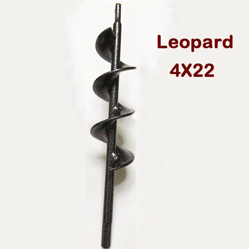 Leopard4-22cm Grondboor садовый плантатор спиральное сверло Цветочная лампа шестигранный вал шнек Садоводство постельные принадлежности посадочный пост отверстие экскаватор инструменты - Цвет: Leopard4-22cm