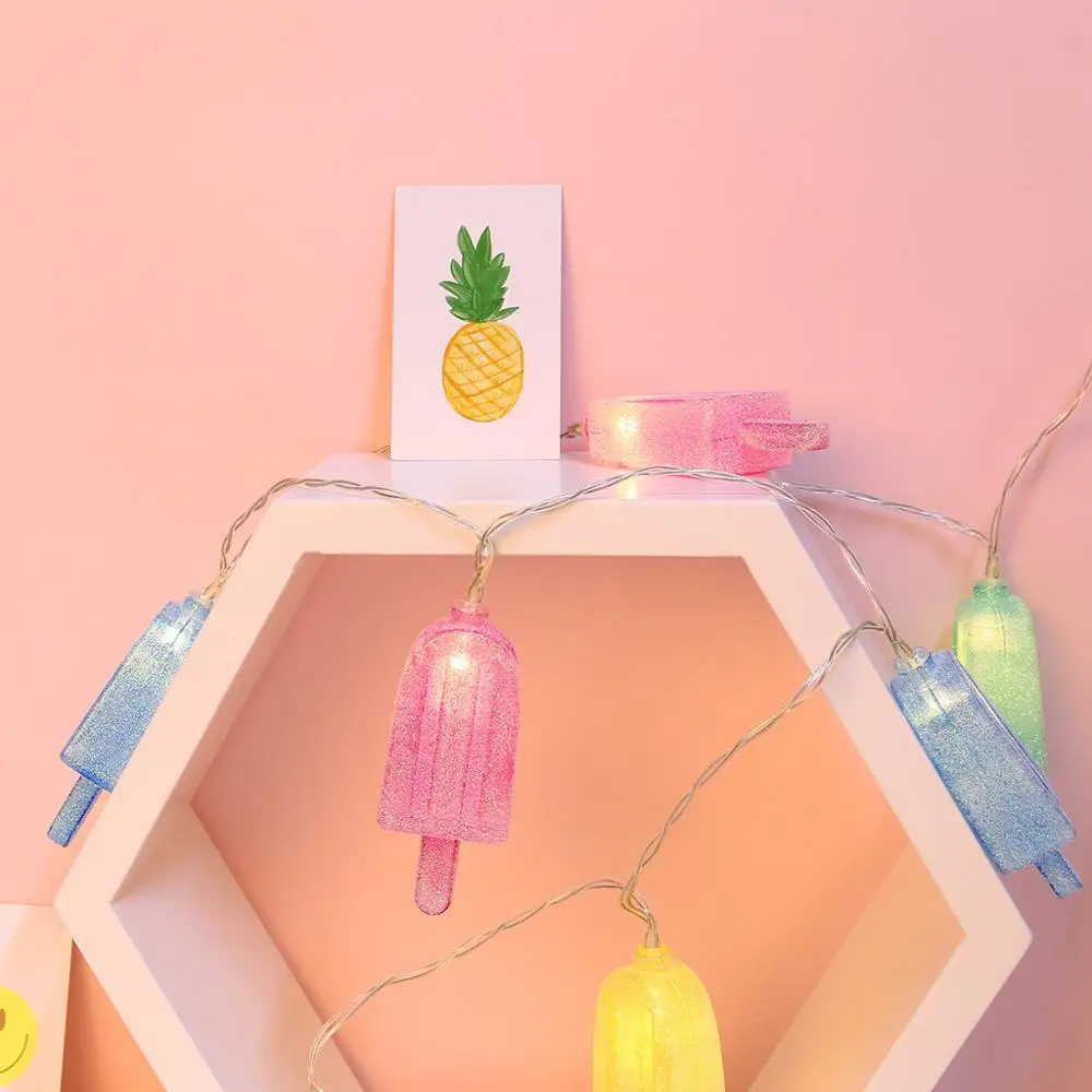 Colorful Popsicle 10 LED String Light 1.6M BBQ Patio Party Decor гирлянда#3C07