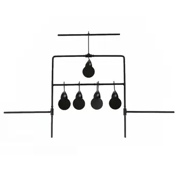 

Swing Target Airsoft Paintball 5-Plate Reset Shooting Airguns Hunting Hobbies Metal Supplies Archery Target Outdoor Black