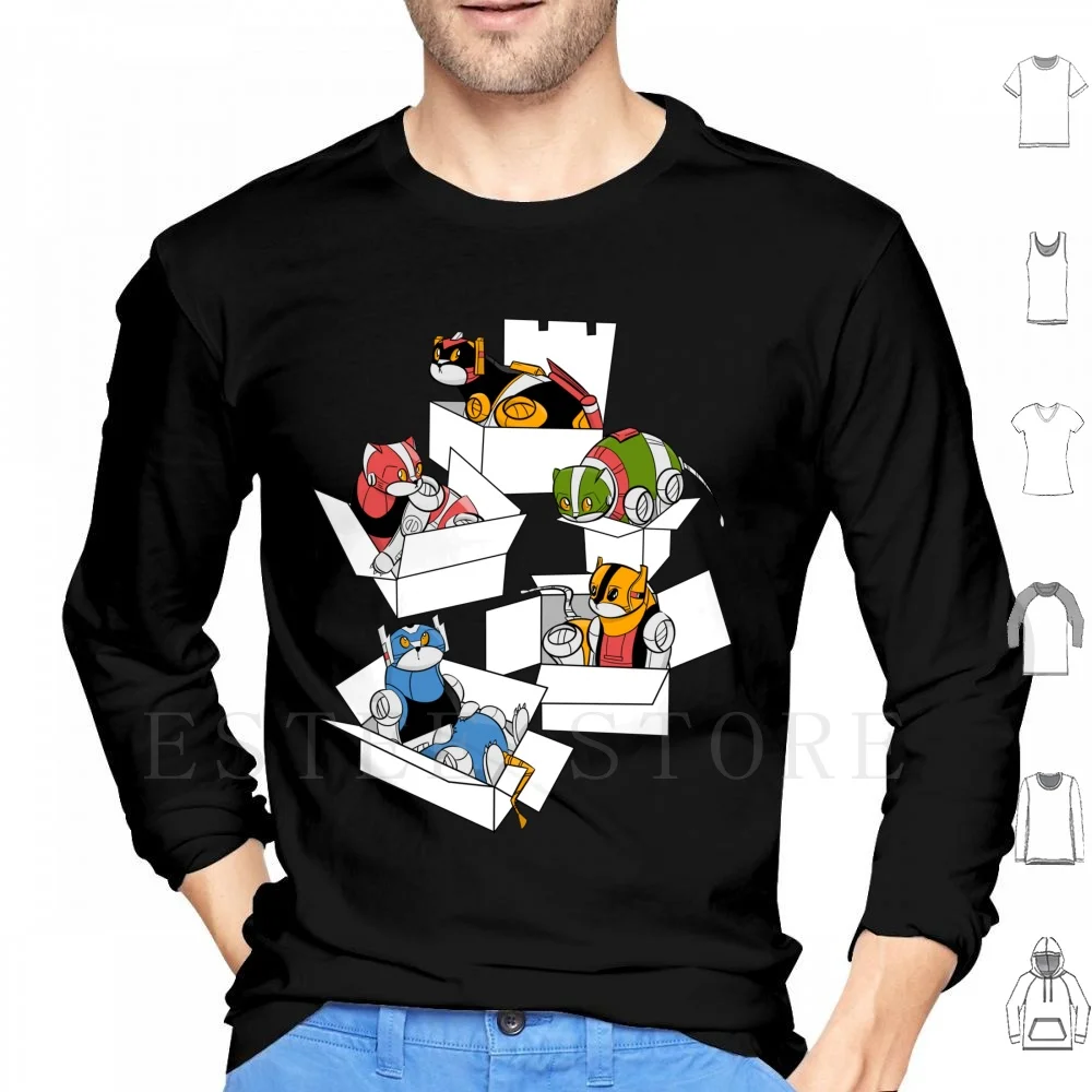 Of The Box Felpe Con Cappuccio Manica Lunga Voltron Guardiof The Universe Gatti Gatti In Scatole Cartoni Animati