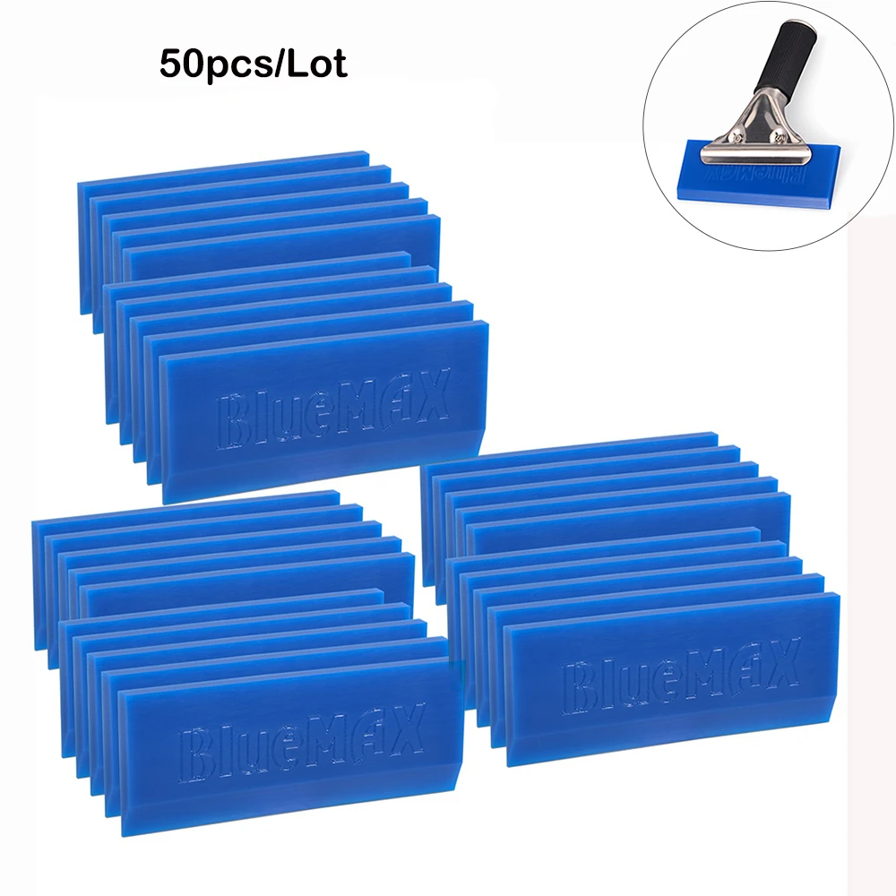 

EHDIS 50PCS Spare BLUEMAX Rubber Strip Blade Squeegee Vinyl Car Wrap Window Tint Water Wiper Ice Scraper Household Cleaning Tool