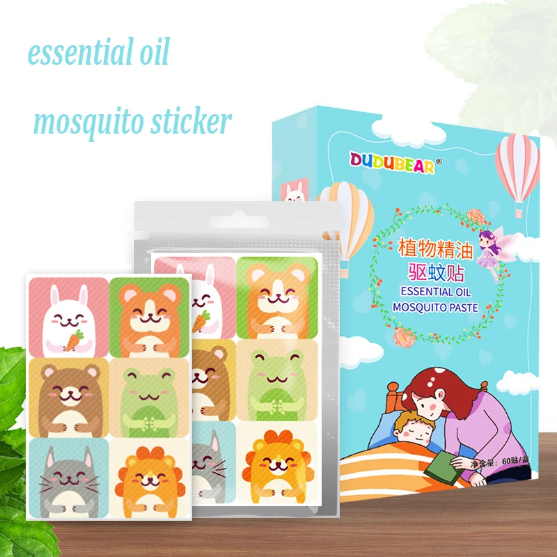 24 Uds Mosquito repelente parche de dibujos animados lindo Anti Mosquito etiqueta repelente bebé familia Mosquito asesino trampa Insect Pest Control