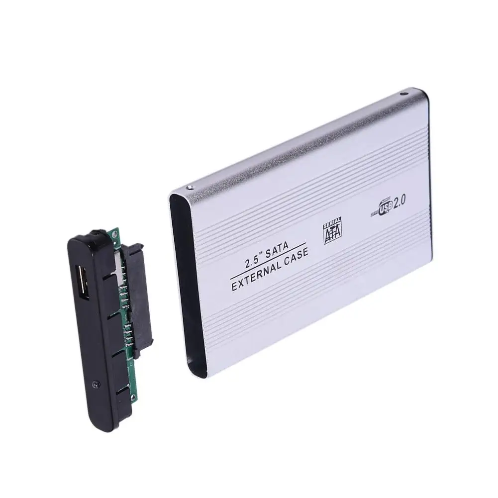 Алюминиевый 2," HD чехол HD HDD жесткий бокс USB2.0 SATA Caddy для Windows XP/Vista/Win7/Win8/Win10 Mac OS 8,6 с кабелем