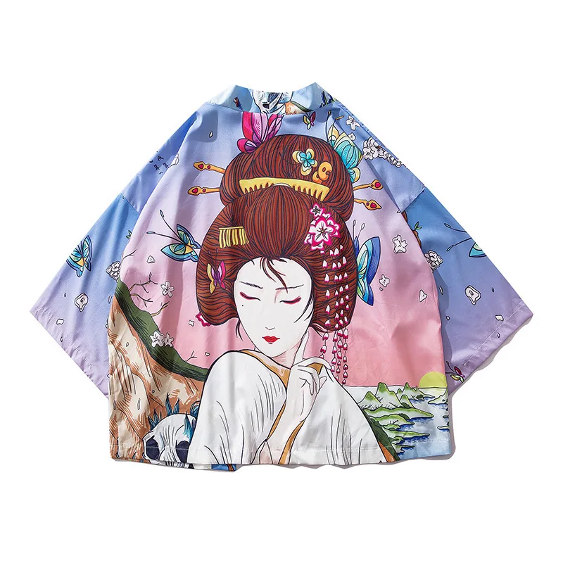 

Summer Print Sunscreen Clothing Women Men Loose Cardigan Haori Japanese Yukata Kimono Top Vintage Shirt Casual Unisex Blouse XXL