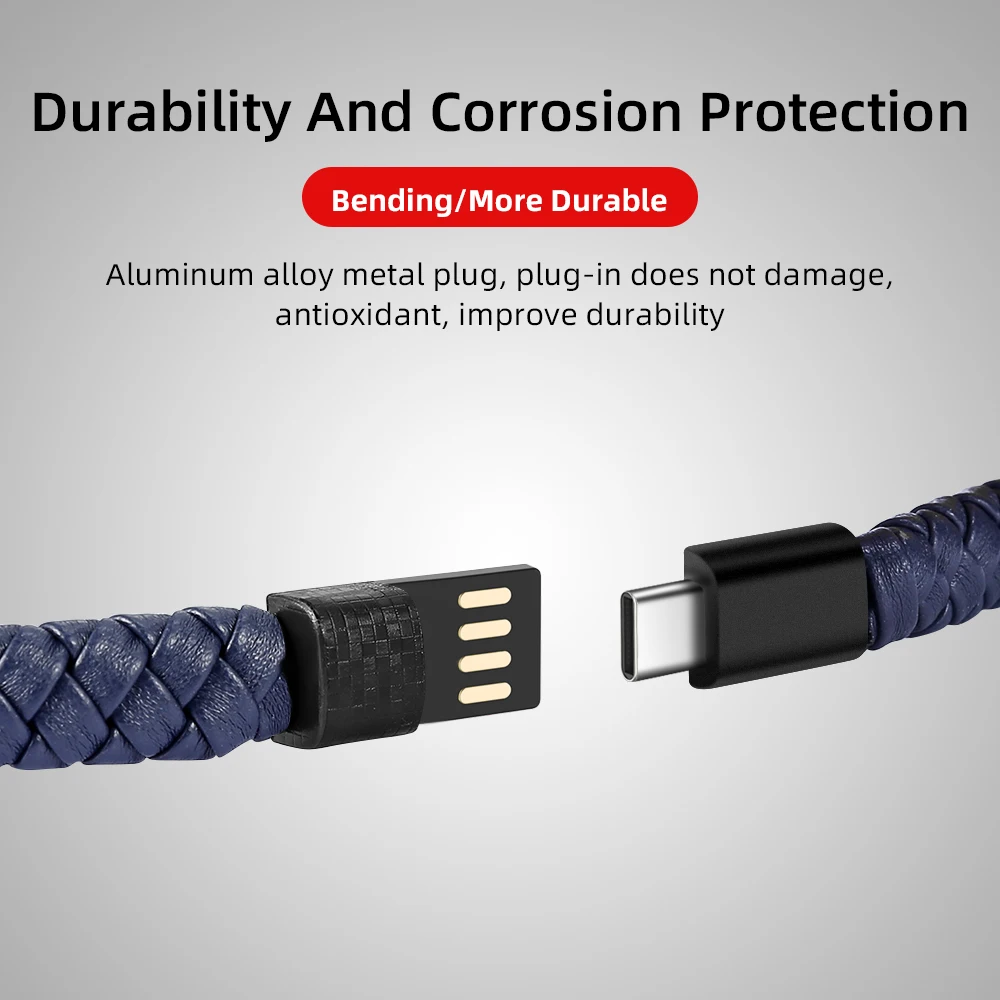 Открытый Портативный кожаный Мини Micro USB браслет зарядное устройство данных зарядный кабель синхронизации для Android type-C телефонный кабель