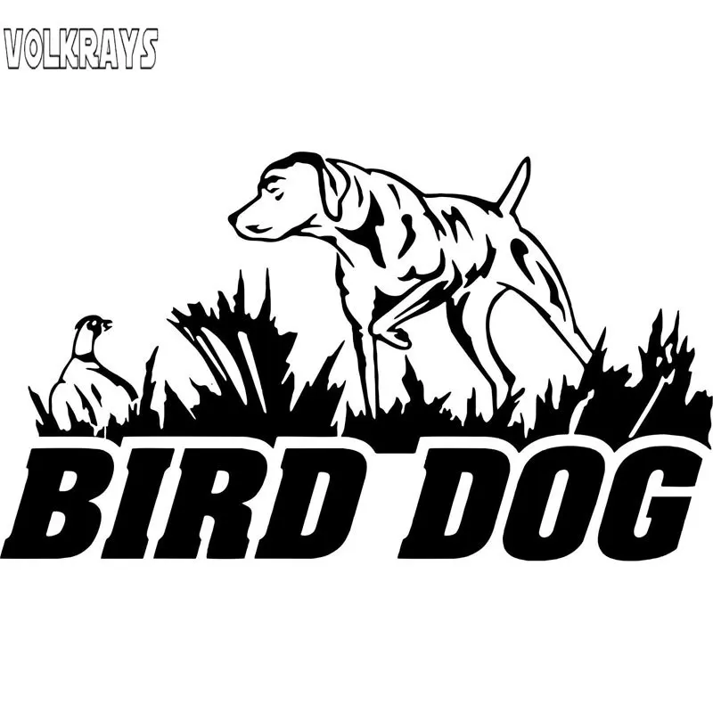 Volkrays Personality Car Sticker Bird Dog Hunting Pheasant Duck Accessories Reflective Vinyl Decal Black/Sliver 8cm*15cm | Автомобили и