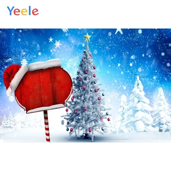 

Christmas Backdrop Winter Snow Forest Snowflake Hat Tree Baby Portrait Vinyl Photography Background For Photo Studio Photophone