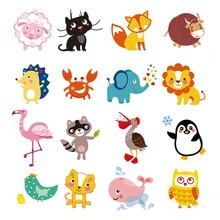 Нашивки в виде льва овечки на одежду DIY детские наклейки теплопередача Parches А-Уровень Железа на джинсовой ткани на заказ аксессуары наклейки