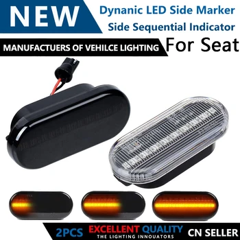 

2pcs LED Dynamic Side Marker Light Turn Signal Indicator lamp for SEAT Ibiza Leon Built Toledo Altea Arosa skoda Octavia 1U