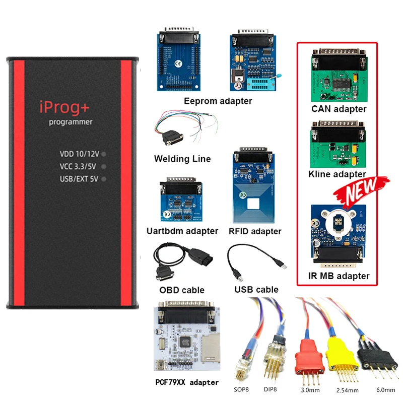 Диагностический OBD2 iPROG + Iprog Pro программатор V85 3 в 1 IMMO коррекция пробега сброс