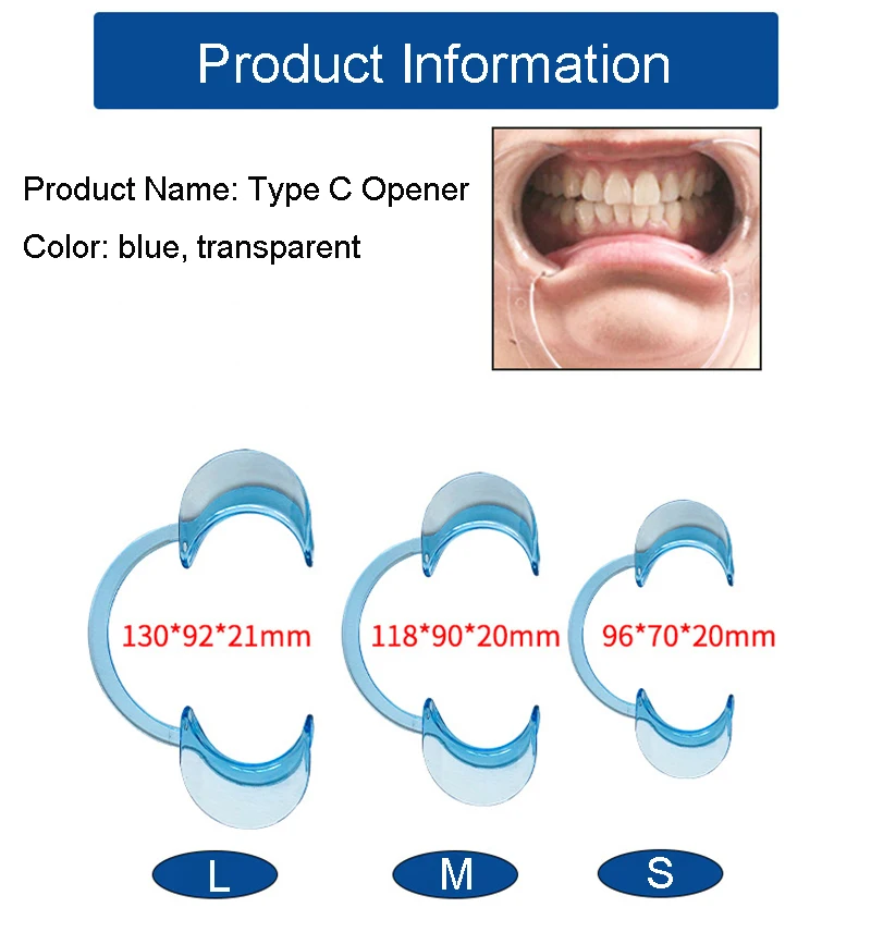 20pcs C Форма роторасширитель рот кляп стоматологические инструменты для щек Ретрактор рот Рассекатель губы ротовой роторасширитель для чистки стоматологические материалы