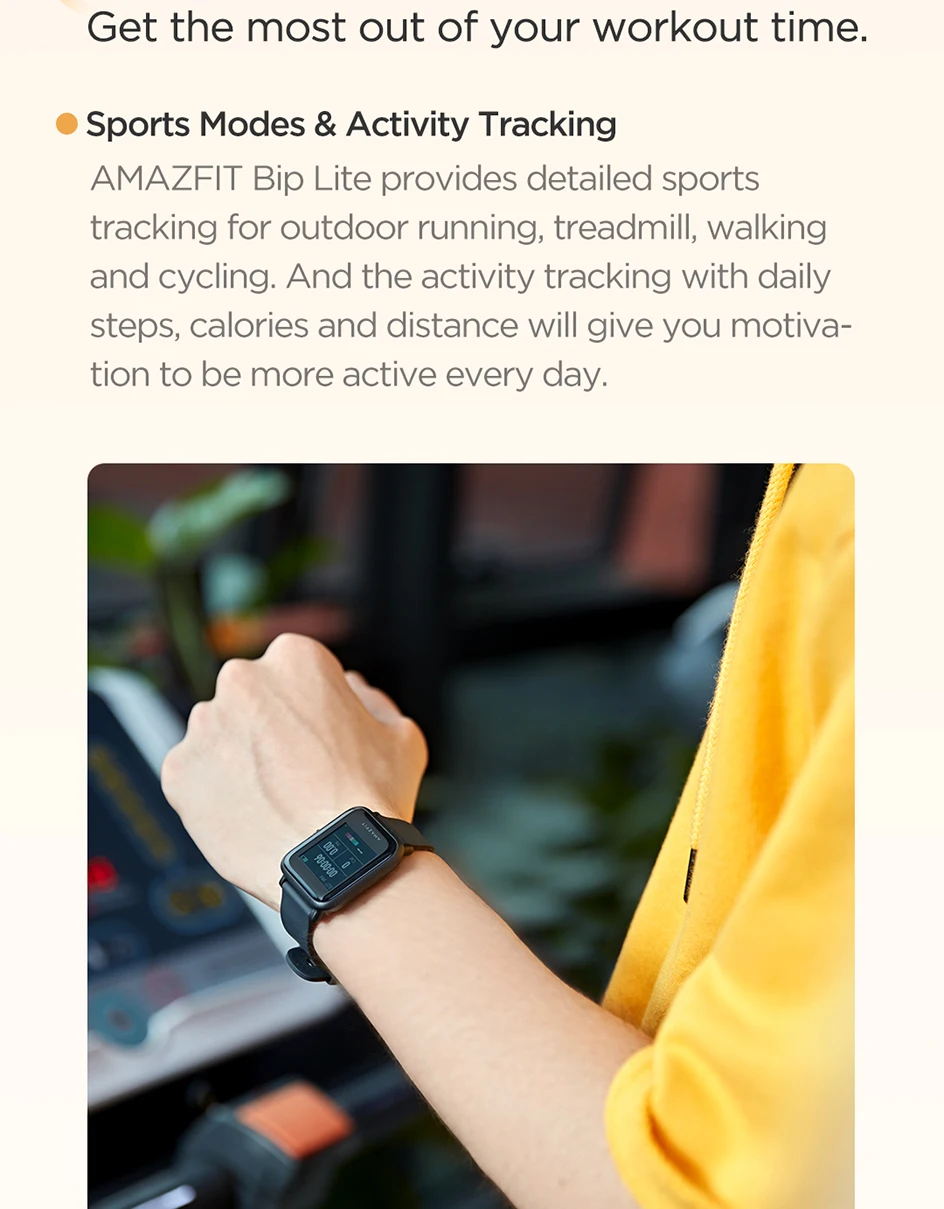 Новая глобальная версия Amazfit Bip Lite Смарт-часы 45 дней Срок службы батареи 3ATM в соответствии со стандартом водонепроницаемости Смарт-часы с Bluetooth для Xiaomi