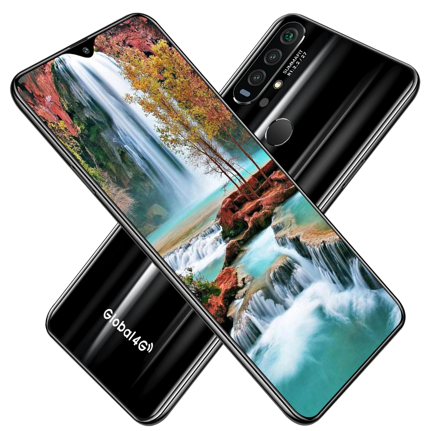 Black R30 R30 Pro смартфон Android 4G мобильные телефоны 6,3 дюймов две sim-карты Разблокированный Мобильный Телефон капля воды экран - Цвет: Black R30