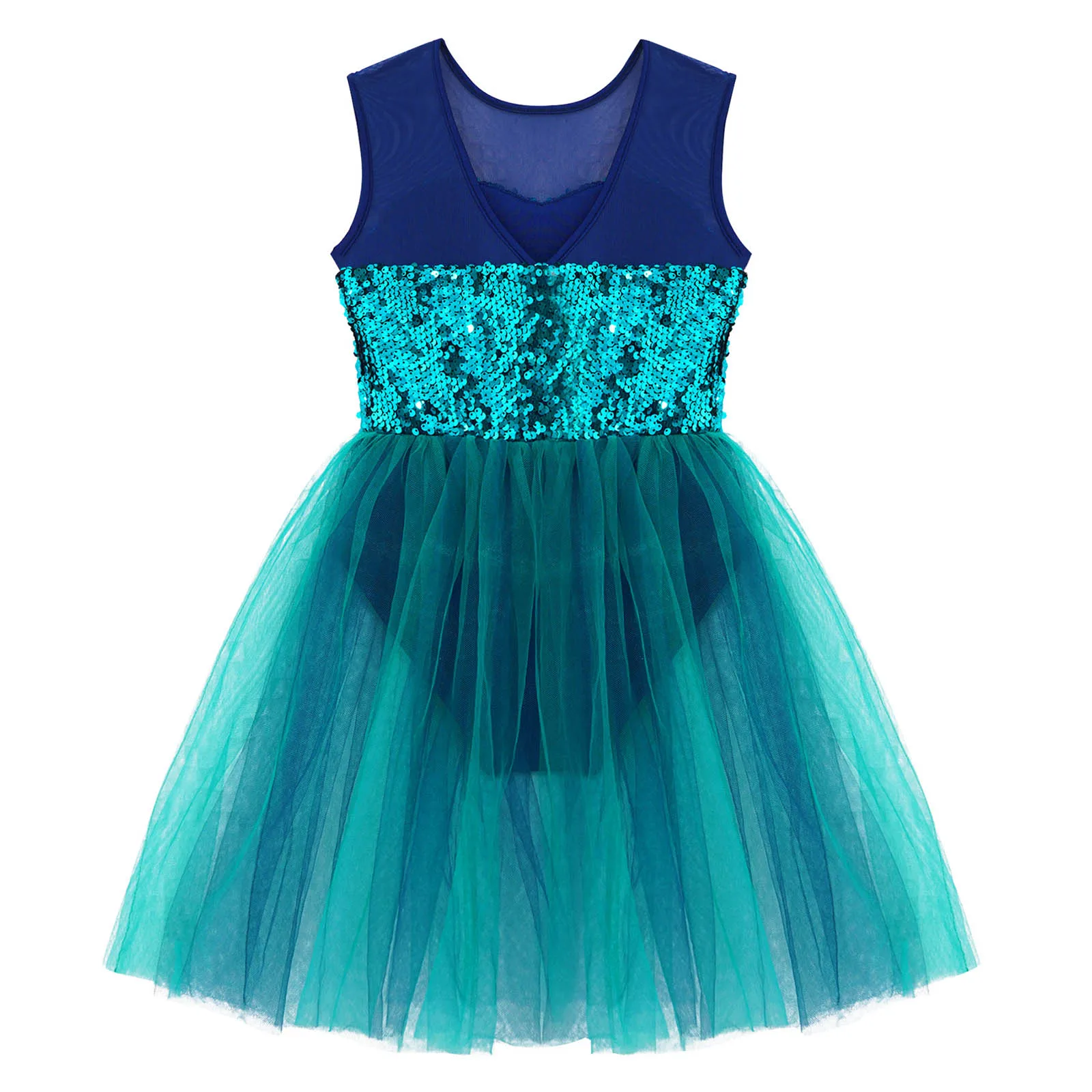 Girls Dance Dress Ballet Dance Figure Skating Dress Costume for Stage Performance