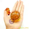 Bescon Translucent Polyhedral Dice 100 Sides Dice, Transparent D100 die, 100 Sided Cube, D100 Game Dice,100-Sided Cube of Amber 1