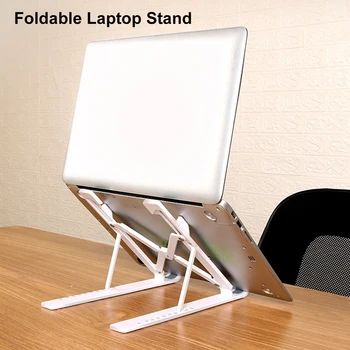 

Laptop Riser Portable Laptop Stand Tabletop Foldable 10 Levels Adjustable Ventilated Cooling Laptop Stand