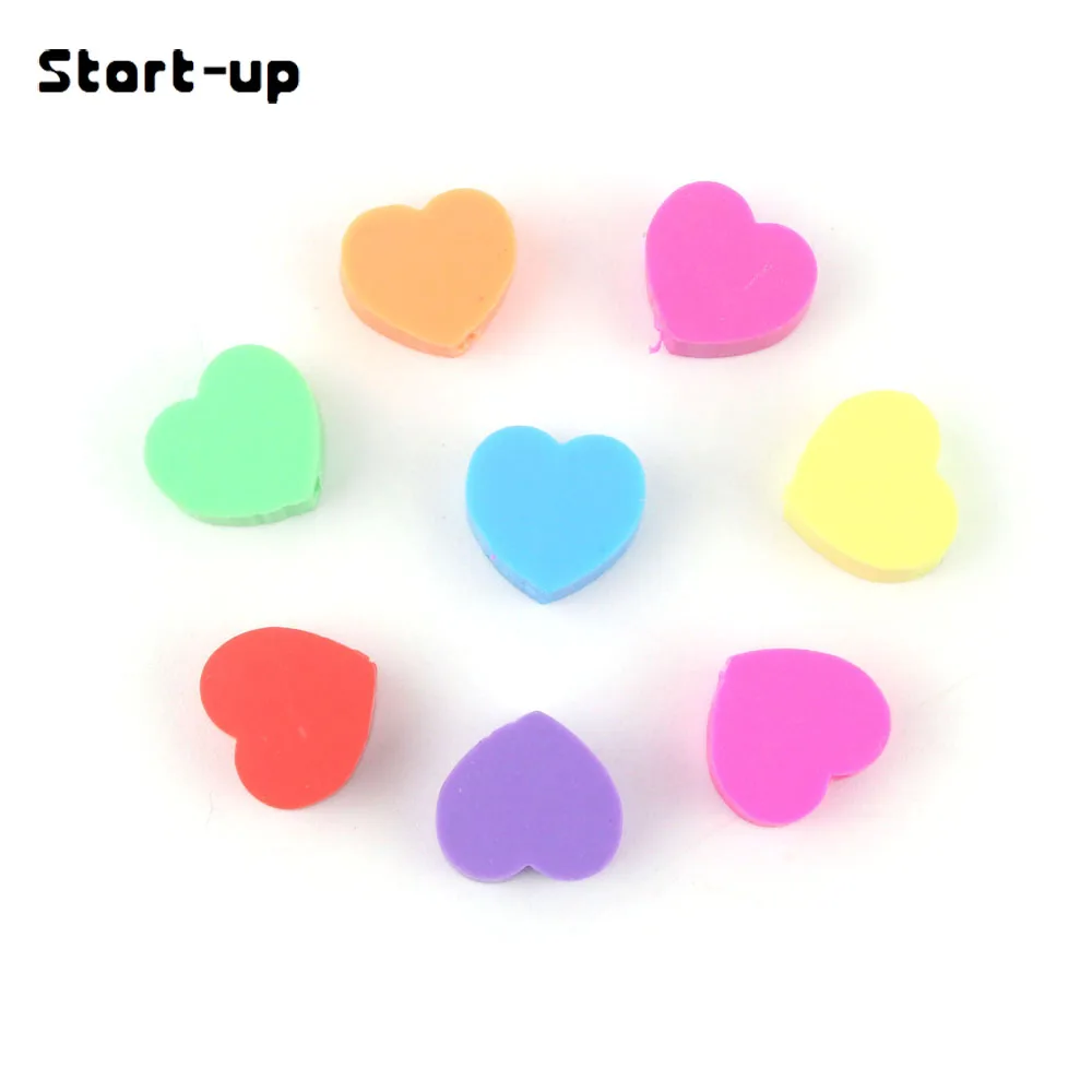 

100pcs/lot Polymer Soft Clay Beads Heart Pattern DIY Jewelry Making Makeup for Women Gamer Accessories Unusual Cheap Things