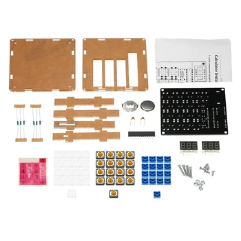 

DIY MCU Calculator Kit Digital Tube Calculator with Transparent Case Pre-programmed design for easy operation