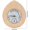 Temperature-Humidity-Meter Room-Accessories Sauna Steam Wood 2-In-1 Drop-Shaped 4