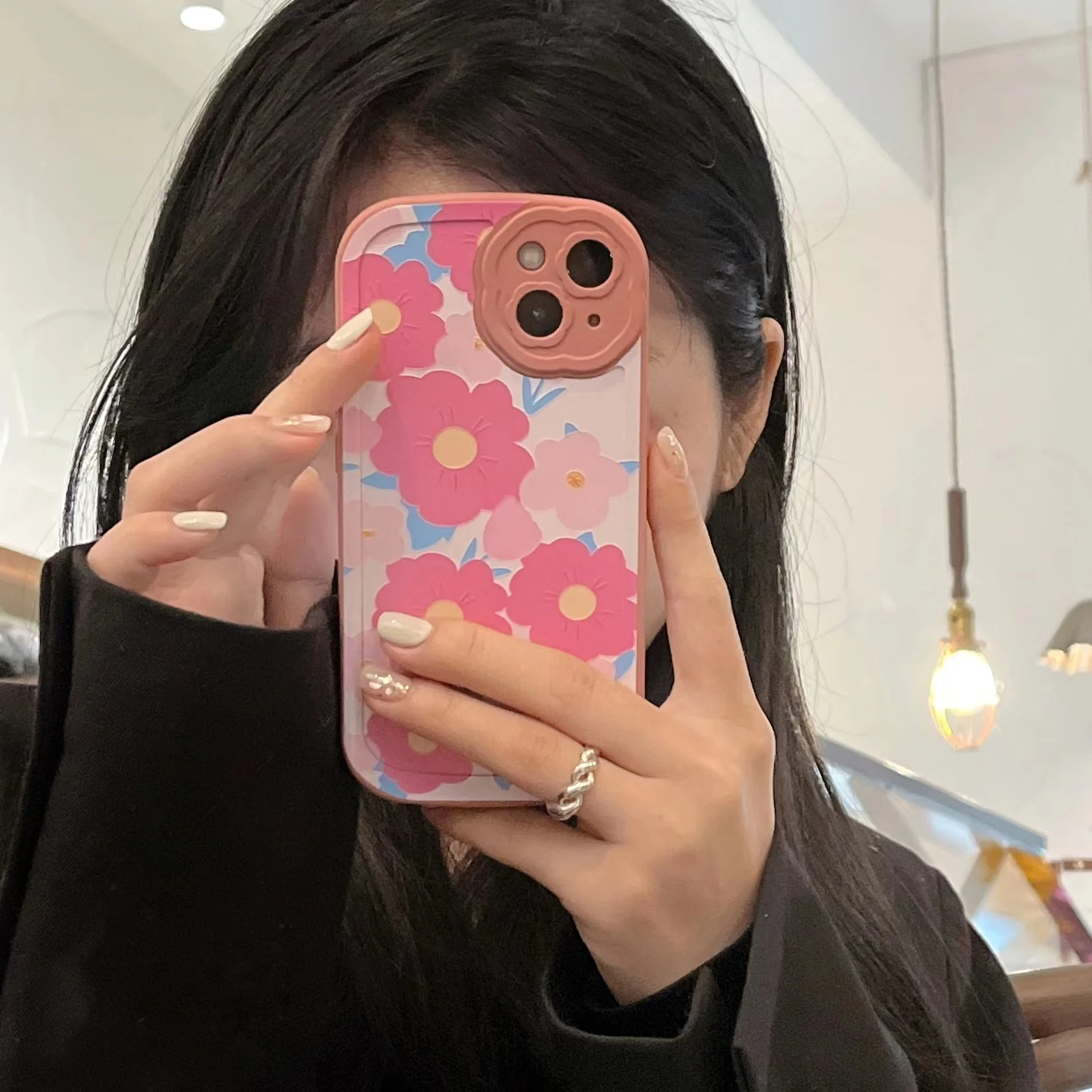 Корейский милый маленький сафлоровый чехол для телефона iPhone 11 12 13 Pro XS Max X XR 7 8 Plus
