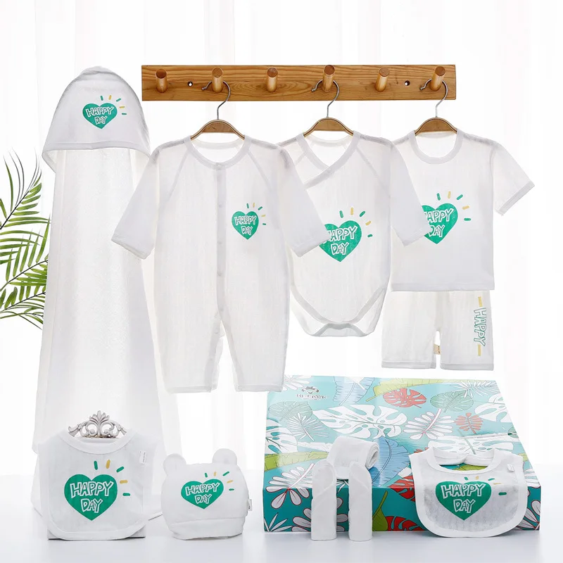 

2021 Summer New Baby Clothing Suits 0-6 Months for Girl Boy Clothes Sets 11Pcs/set Newborn Infant Love Print Toddler Clothes