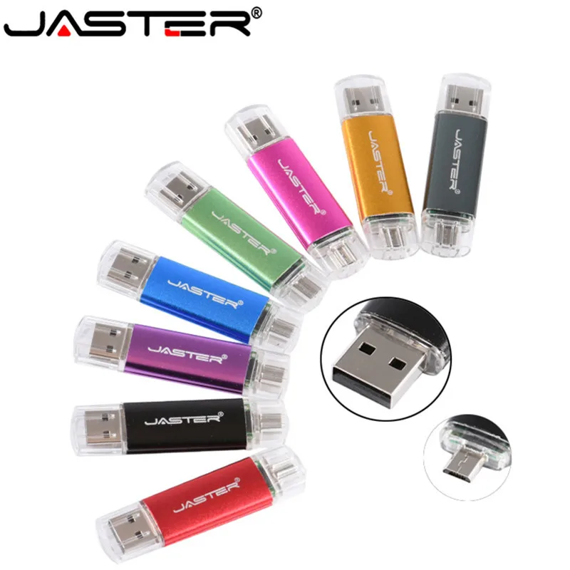 OTG 2 In 1 USB Flash Drive 64GB Can be connected Android Pen Drives 16GB Volume Sales Memory Stick 32GB Free Custom LOGO U Disk