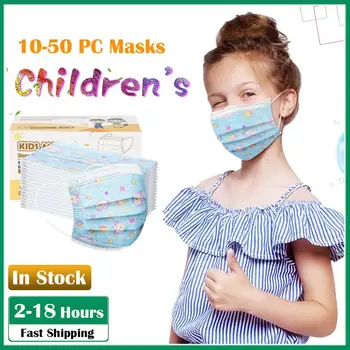 

Children's Anti-stof Veilig Ademend mask Disposable Personal Health Care Face Mask Industrial 3Ply Ear Loop Mask 10/20/30/50PCS