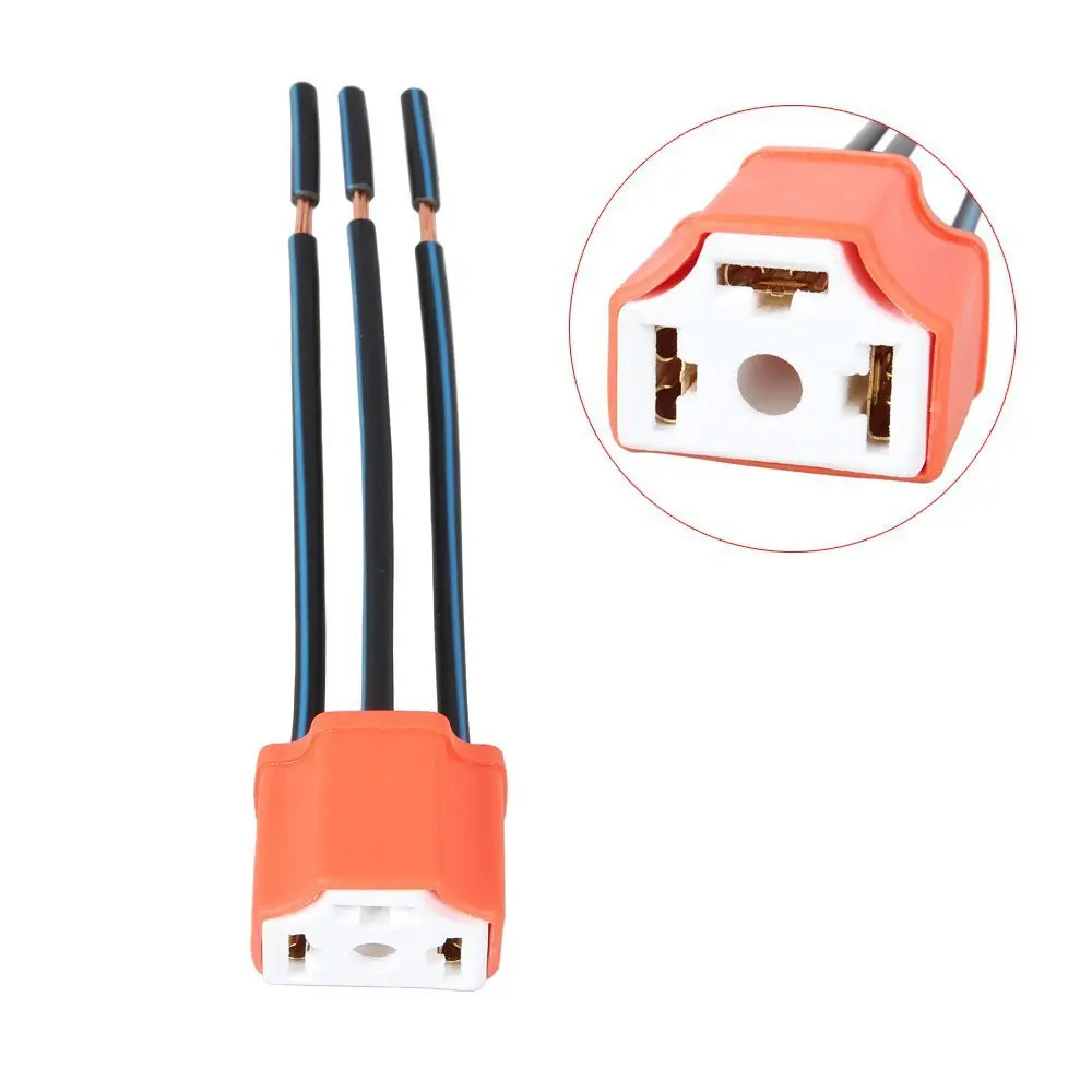 

1x H4 HB2 9003 Lamp Holders Wire Harness Heat Proof Ceramic Adapter Car Headlight H4 Adapter Car LED Xenon HB2 Wiring Harness