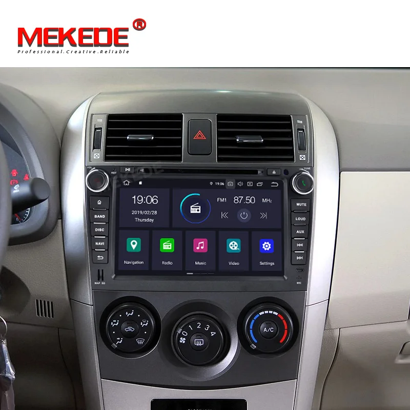 Cheap MEKEDE Android9.0 4G RAM 64G ROM HD screen 1024*600 Car DVD For toyota corolla 2006-2011 with WIFI 4G radio RDS ipod 4