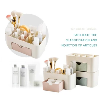 

Desktop Cosmetics Organizer Makeup Storage Case Multi-functional Sundries Storage Box Make Up Brush Drawer Storage Box Organizer