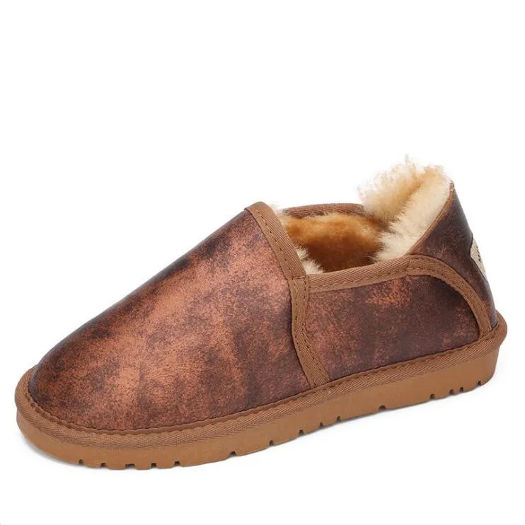 MEIKI/модные зимние мужские ботинки наивысшего качества на шнуровке; зимняя обувь из натуральной овечьей кожи; Натуральная шерсть; ботильоны на меху; 38-44 - Цвет: tongse