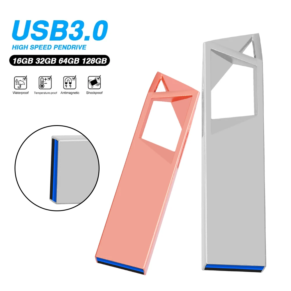 

Wholesale metal pendrive 8GB 16GB 32GB 64GB 128GB usb 3.0 flash drives hight speed pen drive memoria usb U disk cle flash drive