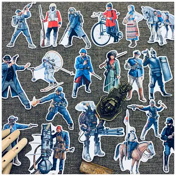 

19pcs vintage TN Retro Sticker Steampunk stationary supplies journal stickers cute paper papel adesivo DIY diary scrapbooking