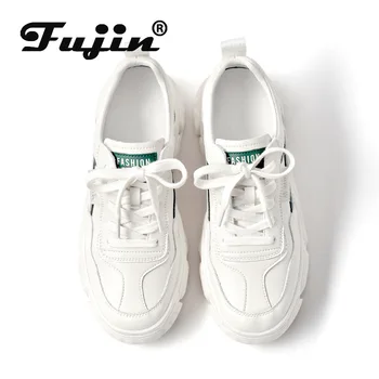

Fujin Women's Sneakers Genuines Quality Fashion Breathable Women Flat Bottom Sneakers Platform Spring 2020 Autumn Chunky Shoes