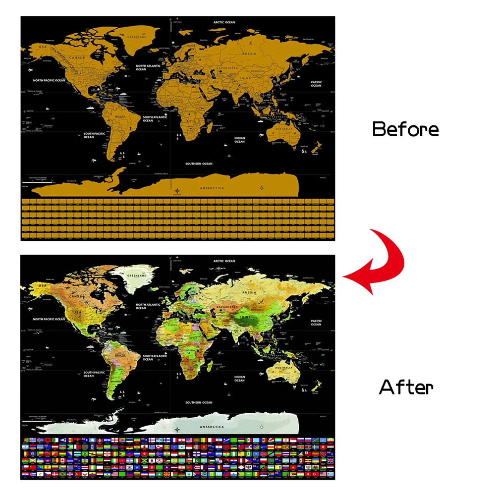 Deluxe Erase карта мира путешествия Скретч Карта мира карта путешествия царапины карта комнаты домашнего офиса украшения наклейки на стену хорошая упаковка