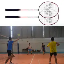 

2Pcs Convenient Non-slip Handle Training Badminton Racquet Compact Shuttlecocks Racket Non-slip Handle for Beginners