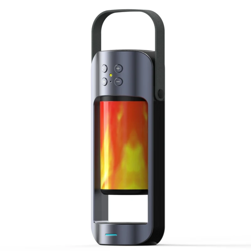 

AAAE Top-Camping Wireless Charger Multifunction Outdoor TF Card HIFI Deep Bass 3D Stereo Night Lamp U Disk Flame Lights Bluetoot