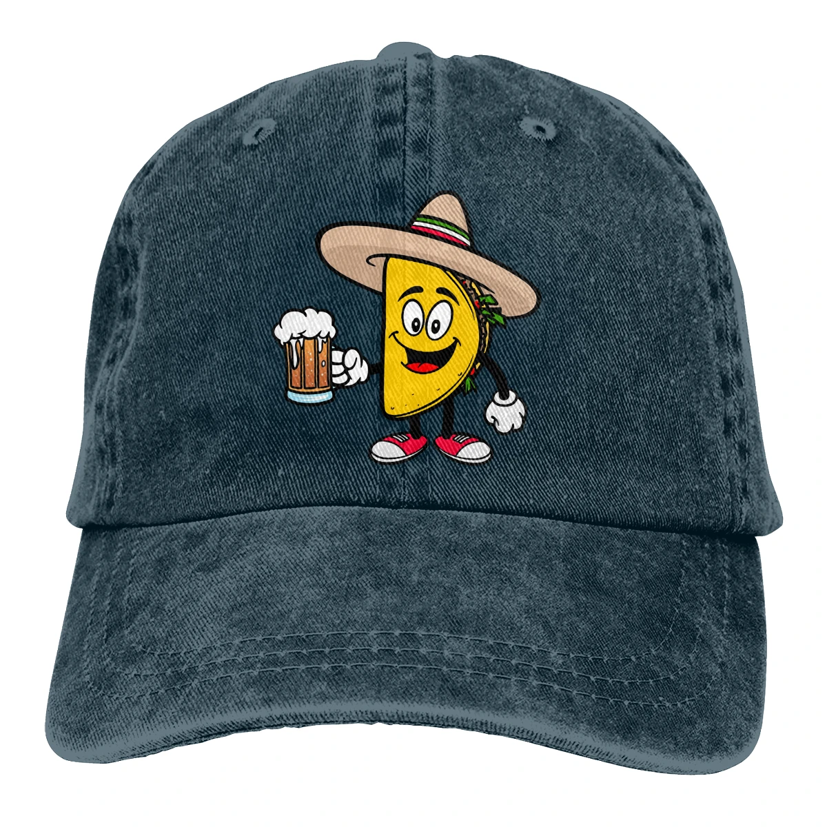 Taco Beer Casquette черные унисекс Мужские Женские джинсовые бейсболка с ремешком кепки Регулируемая шляпа для гольфа папа