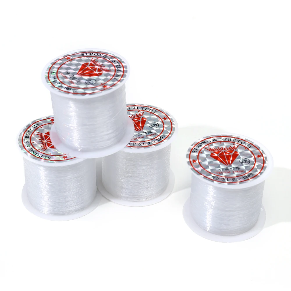 75MTransparentCrystalDIYBeadingStretchCordsElasticFishingLine