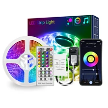 Luzes de tira led 5m 20m inteligente wifi app controle rgb cor em mudança sincronização música 5050 trabalhos flexíveis com alexa google assistente