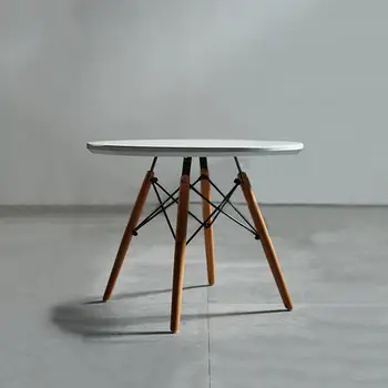 

Nordic Solid Wood Coffee Table Simple Japanese Small Apartment Modern Mini Round Table Creative Furniture Designer Sofa Table