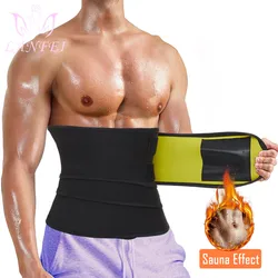 LANFEI Belly Shapers Hot Waist Trainer Belt Men Neoprene Sauna Slimming Strap Body Shaper Fitness Sweat Fat Burner Gym Shapewear